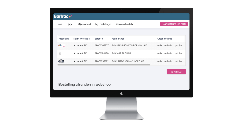 BarTrack voor desktop